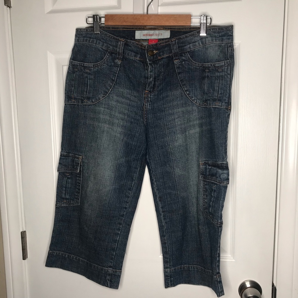 Denim Cargo Cropped Pants sz11